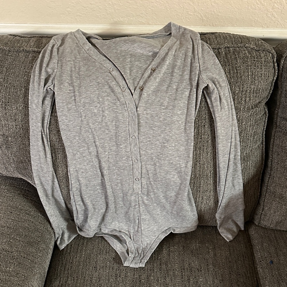 CBR Gray Long Sleeve Pajama Bodysuit